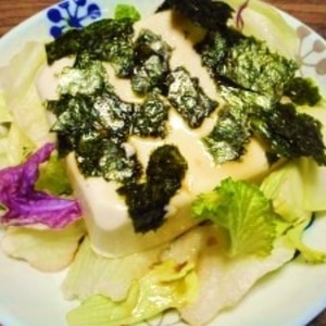 豆腐と海苔のサラダ